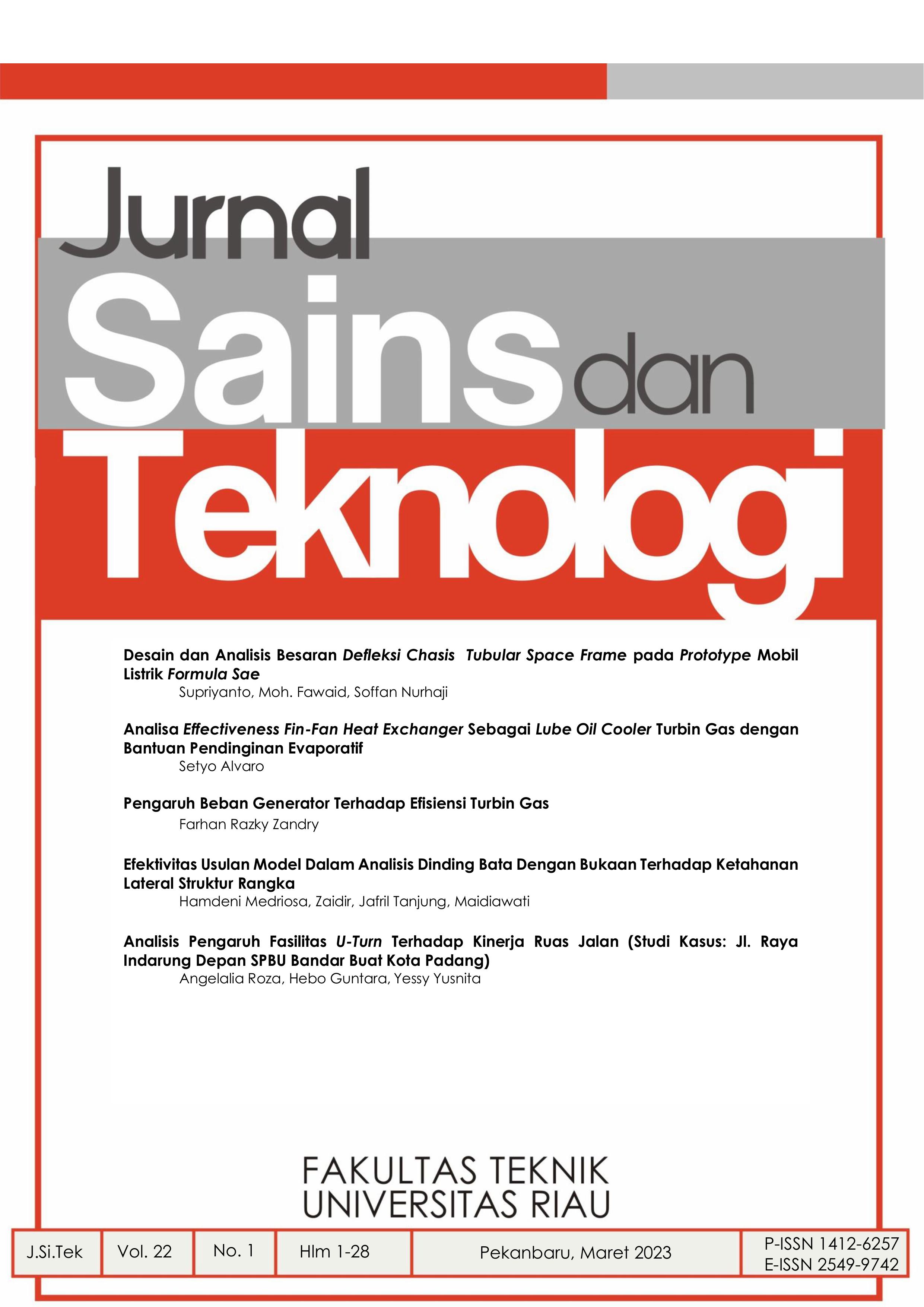 					View Vol. 22 No. 1 (2023): Jurnal Sains dan Teknologi 
				